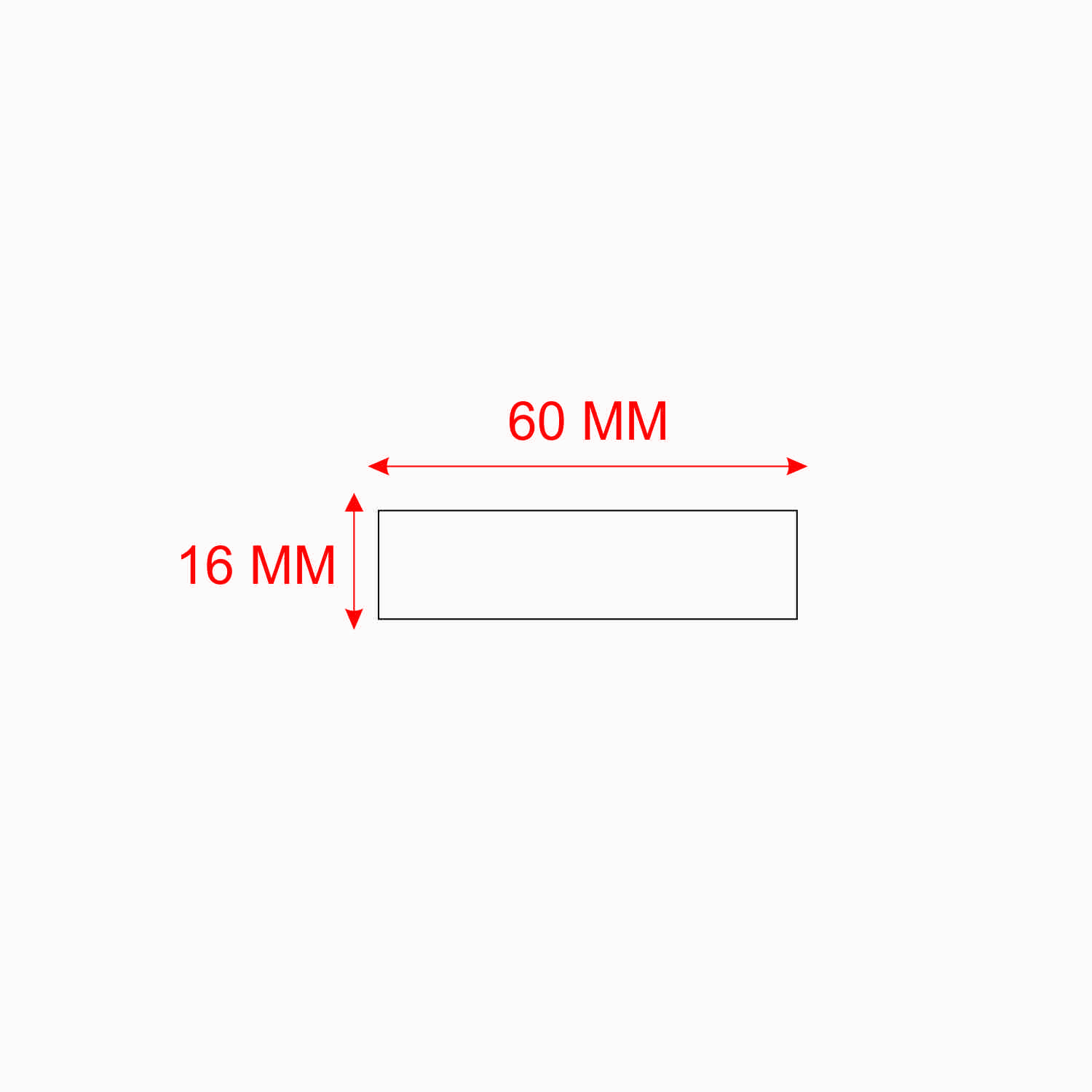 16mm X 60mm